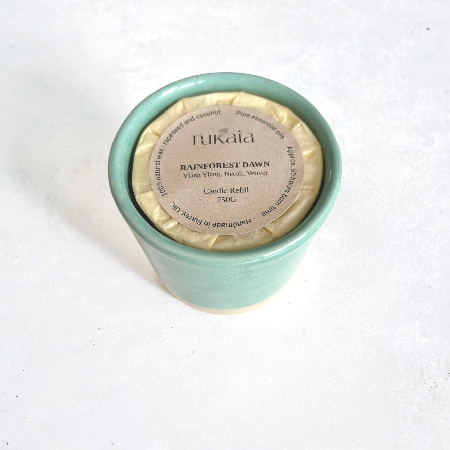 Rainforest Dawn in Aqua (Large)