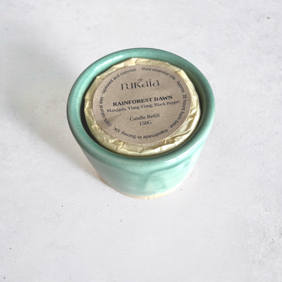 Rainforest Dawn in Aqua (regular)