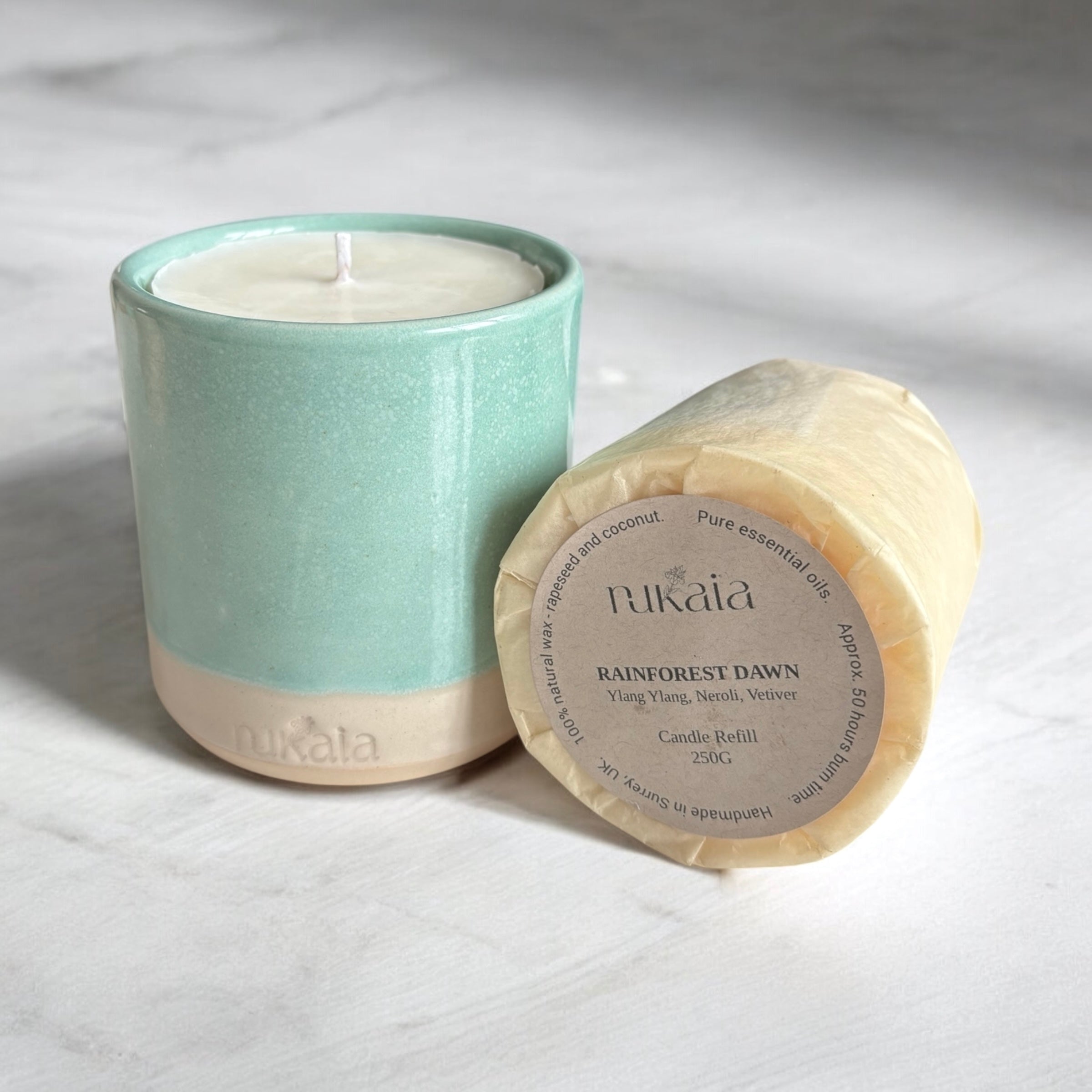 Rainforest Dawn in Aqua (Large)