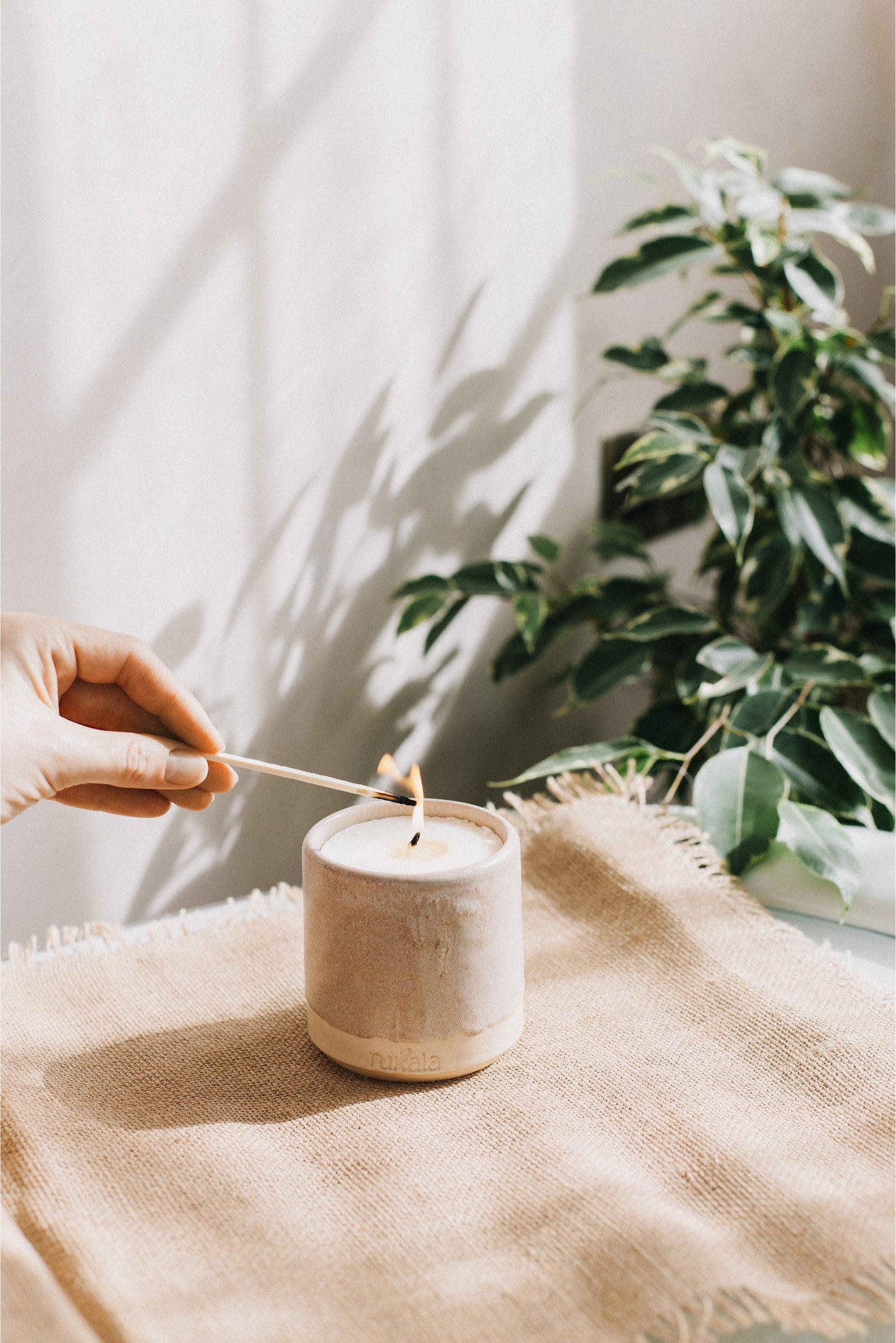 Rainforest Dawn in Taupe  (Large)